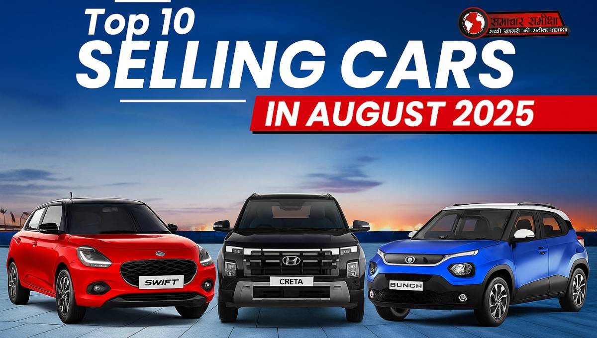 Top 10 Selling Cars in August 2025 :- अगस्त में इन 10 गाड़ियों का रहा जलवा, देखिये अगस्त 2025 में बिकने वाली TOP 10 कार की लिस्ट !