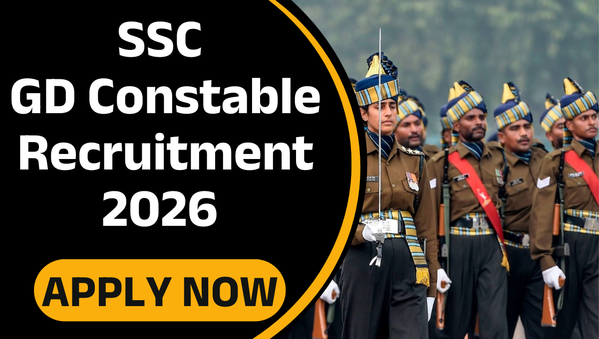 SSC GD Constable Recruitment 2026 :- 10वीं पास के लिए SSC ने निकली 25,487 पदों पर भर्ती, जानिए पूरी डिटेल !