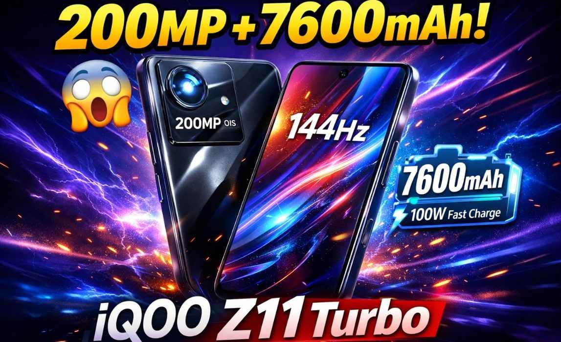 iQOO Z11 Turbo :- 200MP कैमरा और 7600mAh बैटरी के साथ iQOO Z11 Turbo लॉन्च, फीचर्स जानकर रह जाएंगे हैरान !