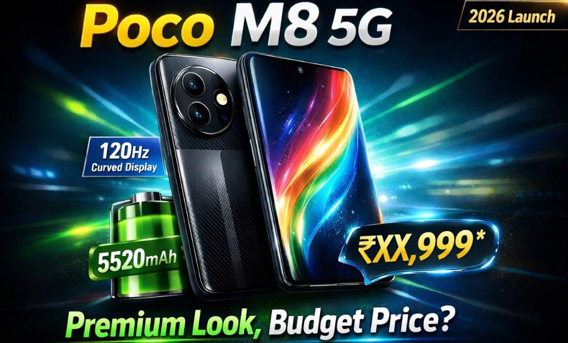 Poco M8 5G :- POCO ने लॉन्च किया 2026 का सबसे Stylish फोन, जानिए इस की कीमत और फीचर्स !