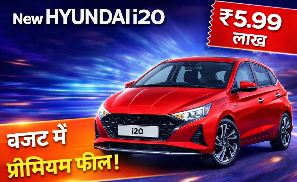 Hyundai i20 :- मात्र ₹5.99 लाख में Hyundai ने सनरूफ, डैशकैम और 6 एयरबैग के साथ ने लांच की i20, जानिए पूरी डिटेल्ड !