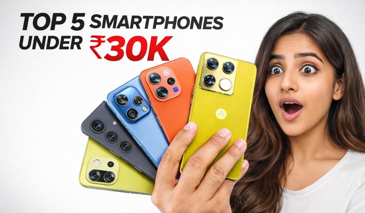 Top 5 Smartphones Under 30000 In March 2026 :- बड़ी बैटरी, तगड़ा प्रोसेसर और शानदार कैमरा वाले ये 5 फोन बन गए लोगों की पहली पसंद !