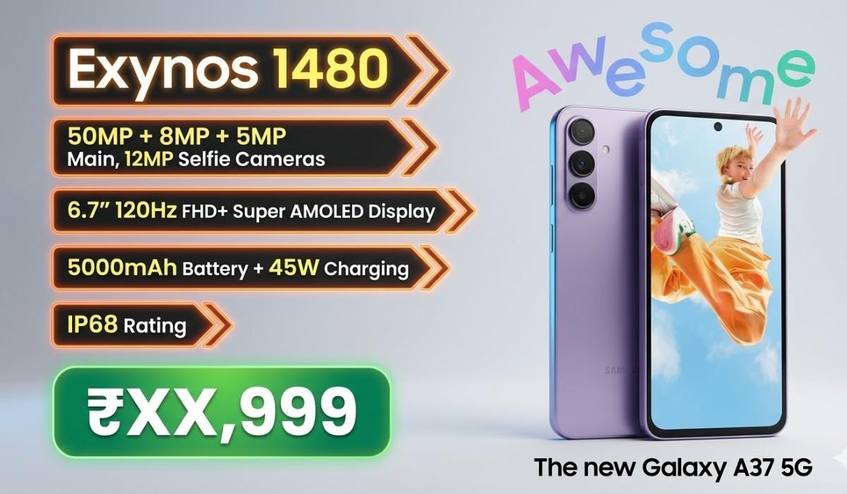 Samsung Galaxy A37 5G :- ट्रिपल रियर कैमरा और 5000mAh बैटरी सहित कई ज़बरदस्त फीचर्स के साथ लांच हुआ Samsung Galaxy A37, जानिए कीमत !