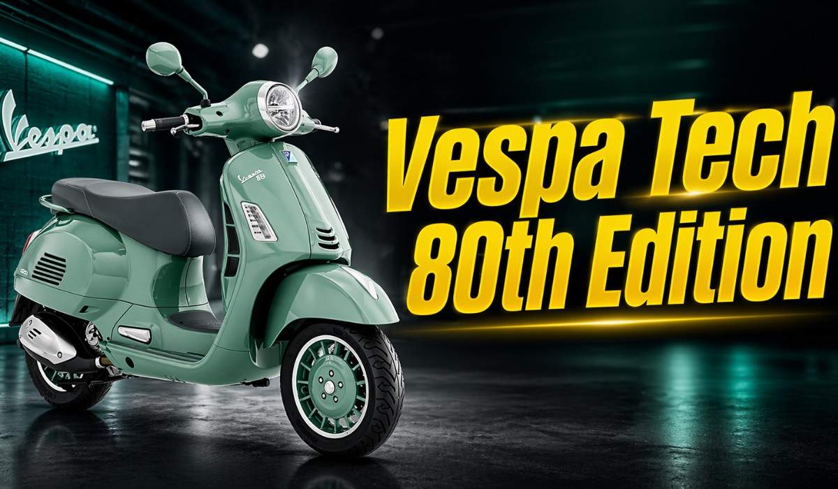 Vespa Tech 80th Edition :- 80 साल पूरे होने पर वेस्पा ने लॉन्च किया Vespa Tech 80th Edition, जानिए फीचर्स और कीमत !