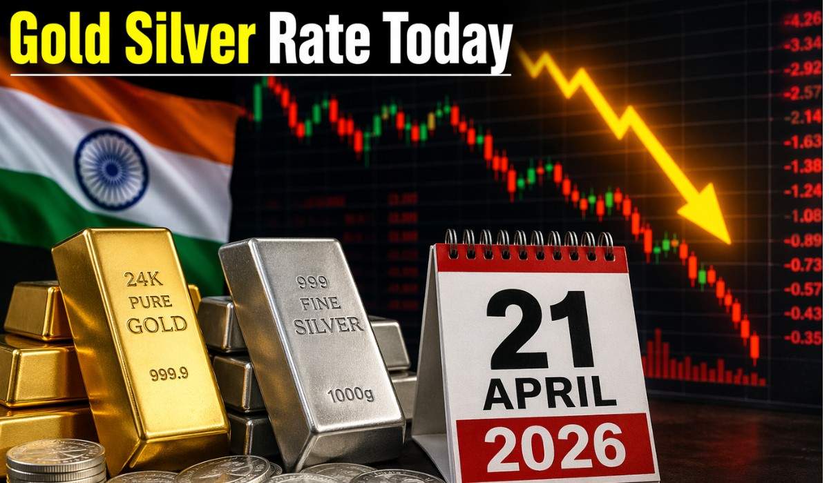 Gold Silver Price Today 21 April In India :- शादियों के सीजन से पहले सोने-चांदी की कीमतों में गिरावट, जानिए अपने शहर में आज की कीमत !