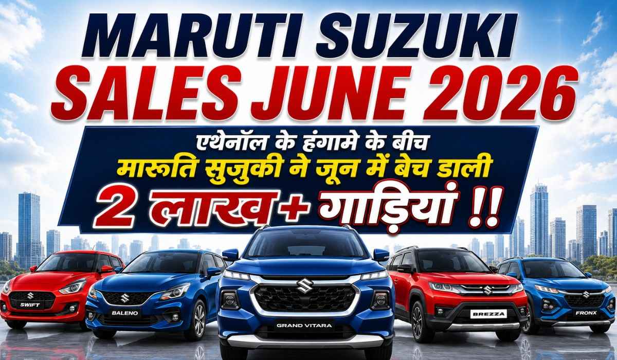 Maruti Suzuki Sales June 2026 :- एथेनॉल हंगामे के बीच मारुति सुजुकी ने जून में बेच डाली 2 लाख से भी ज्यादा गाड़ियां !