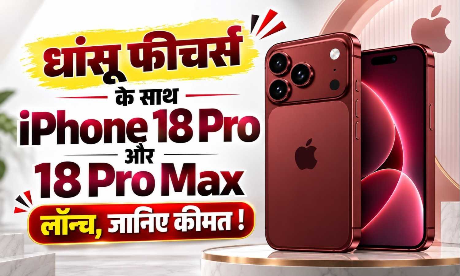 iPhone 18 Pro Series :- धांसू फीचर्स के साथ iPhone 18 Pro और 18 Pro Max लॉन्च, जानिए कीमत !