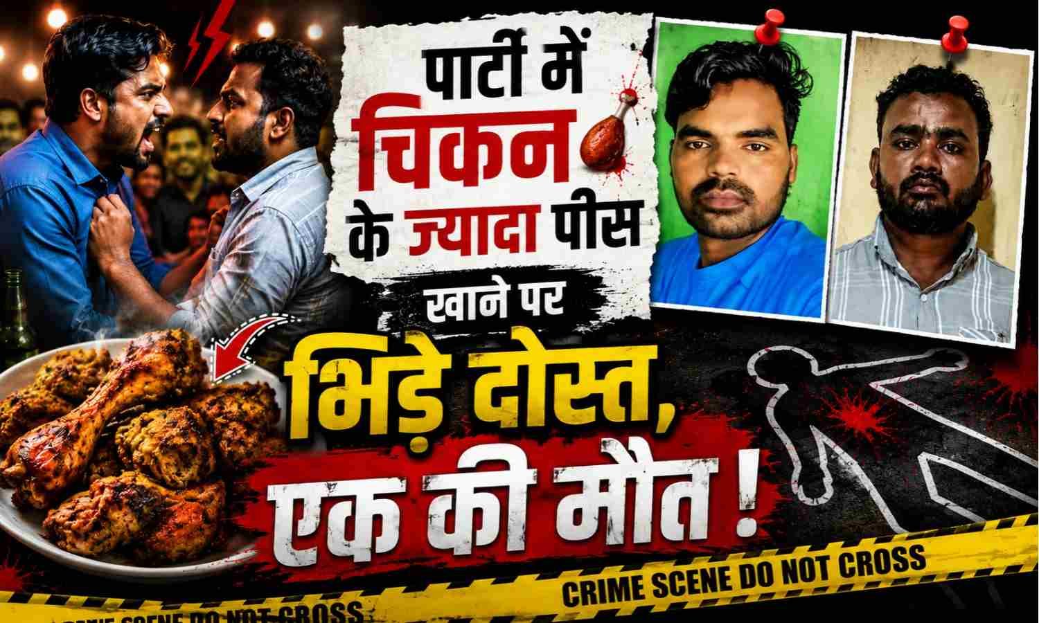 Karnataka Murder Over Chicken Pieces :- पार्टी में चिकन के ज्यादा पीस खाने पर भिड़े दोस्त, एक की मौत !