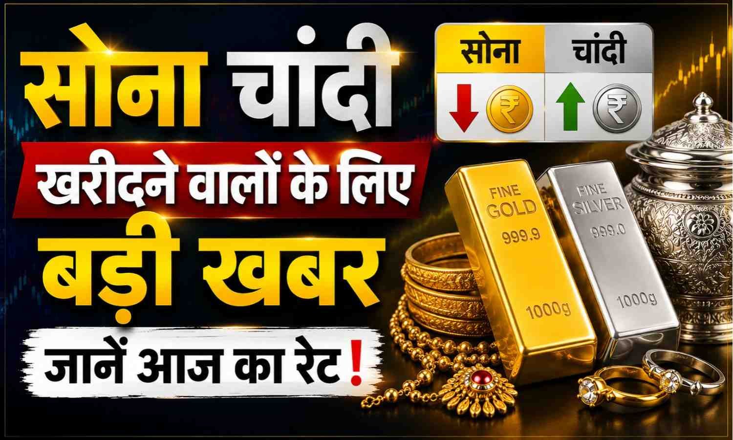 Gold Silver Price Today 1 September 2026 :- सोने के दाम में गिरावट, चांदी फिर हुई महंगी, जानिए आज का रेट !